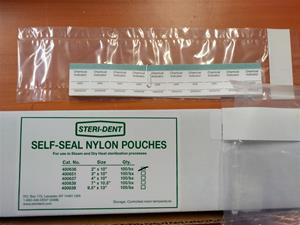 Sterident Self-Seal Nylon Pouches, Dry Heat